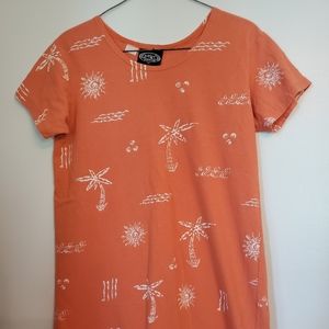 Tropical Shirt Dress Bathing Suit Cover size M